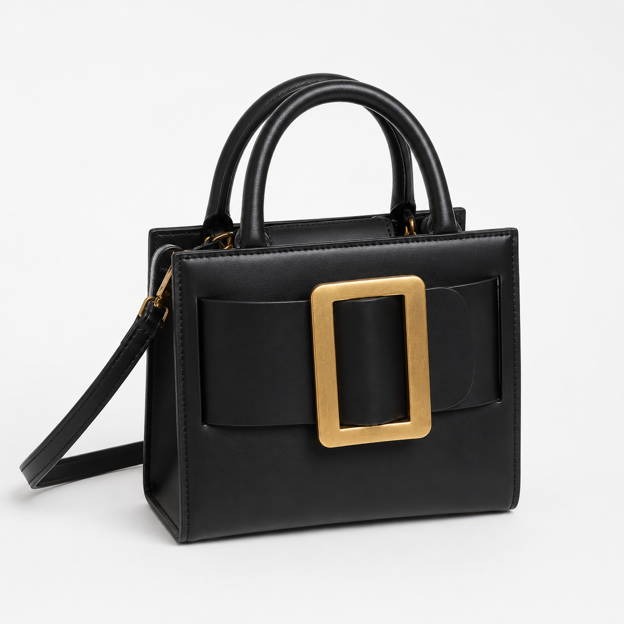 Black Buckle Mini Handbag