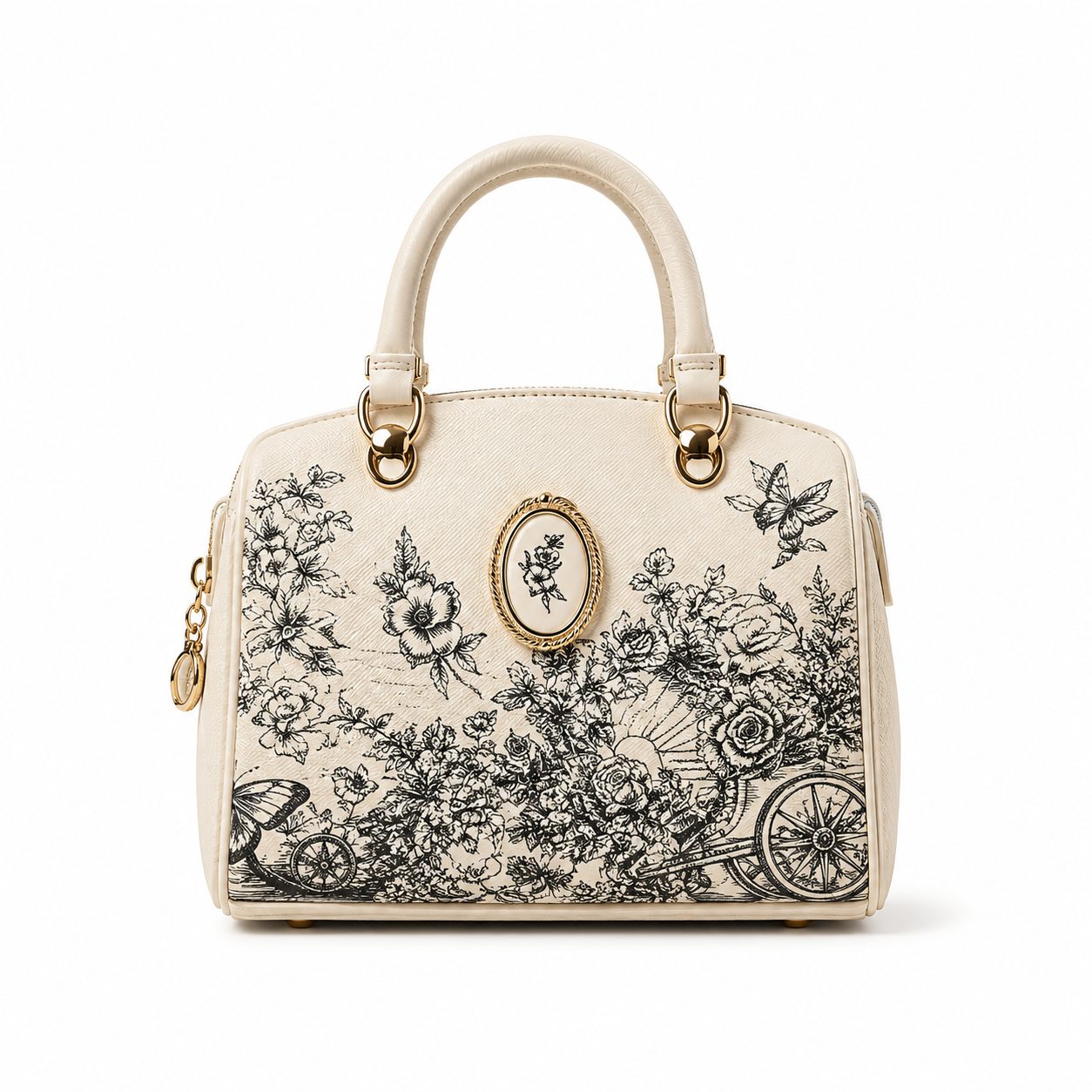Vintage Print Handbag Set